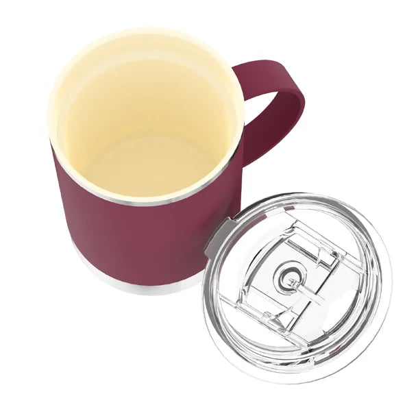 ASOBU® The Ultimate Stainless Steel Ceramic-Coated Coffee Mug, 12-Oz. (Red)