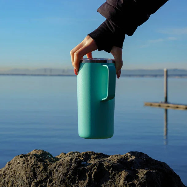 ASOBU® 20-Oz. Double-Wall-Insulated Stainless Steel Tower Coffee Mug with Ceramic Coating (Mint)