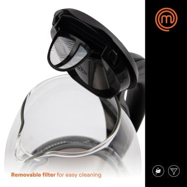 MasterChef® 1.8-Qt. 1,200-Watt Glass Black Kettle