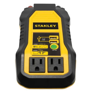 STANLEY® 500-Watt Power Inverter, 2 AC Outlets and 2 USB-A Outlets, PI500S