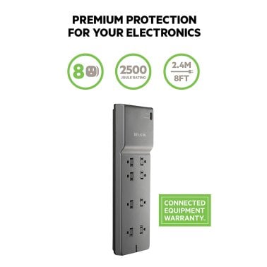 Belkin® 8-Outlet Home/Office Surge Protector