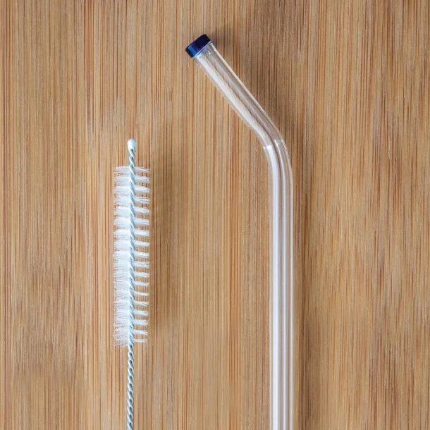 Better Houseware Glass Straws with Cleaning Brush, Set of 5 (Extra-Wide)