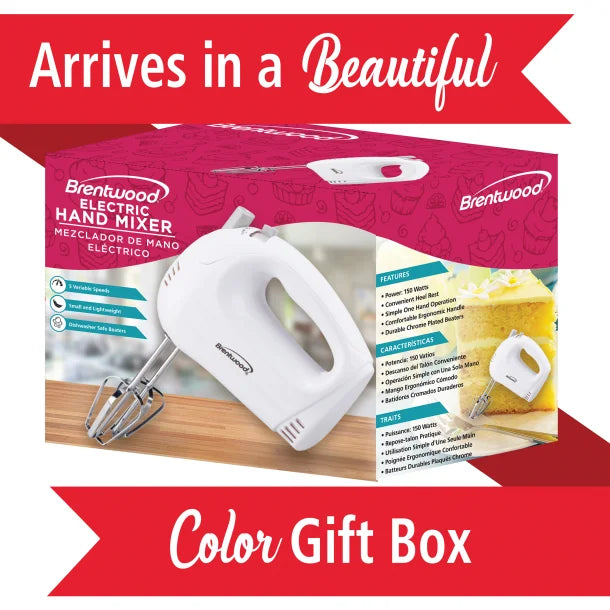 Brentwood® 150-Watt 5-Speed Hand Mixer