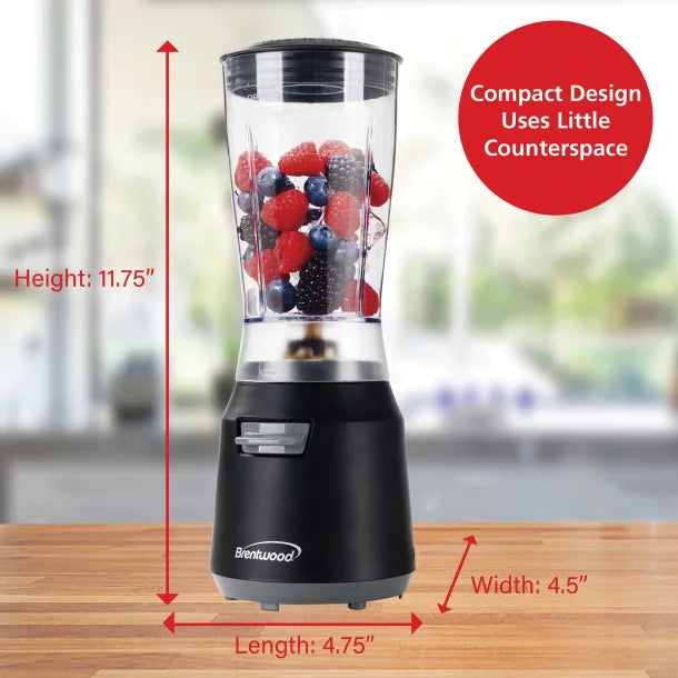 Brentwood® 180-Watt 14-Oz. Personal Blender (Black/Gray)