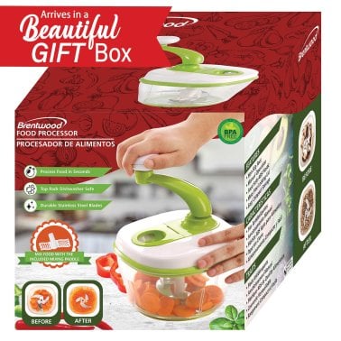 Brentwood® Food Processor with 8-Cup Storage Container, Stainless Steel Blades, and Paddle Mixer