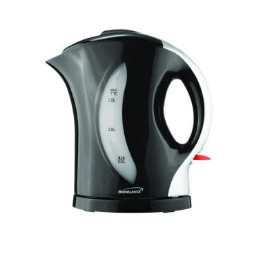 Brentwood® 1,500-Watt 1.8-Qt. 7-Cup Cordless Plastic Tea Kettle, Auto Shut-off (Black)