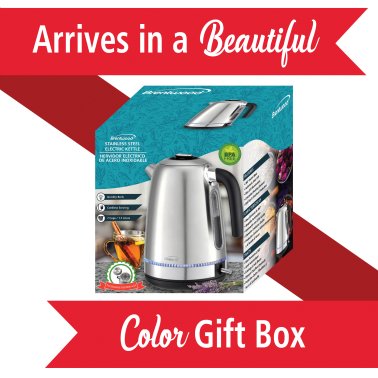 Brentwood® 7-Cup 1,500-Watt Cordless Electric Stainless Steel Kettle (Metallic)