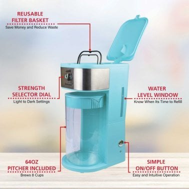 Brentwood® Iced Tea and Coffee Maker (Blue)