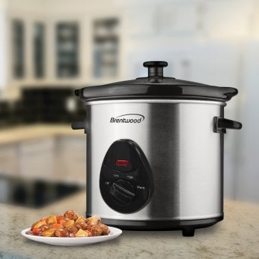 Brentwood® 3-Qt. 170-Watt Slow Cooker (Stainless Steel)