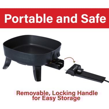 Brentwood® 6-In. 600-Watt Nonstick Electric Skillet with Glass Lid