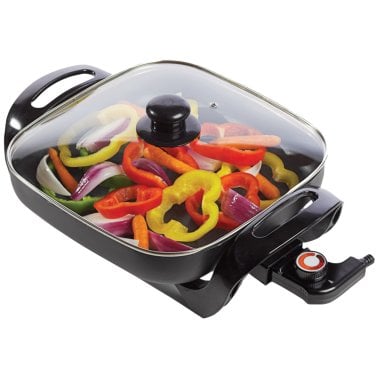 Brentwood® 12-In. 1,300-Watt Nonstick Electric Skillet with Glass Lid