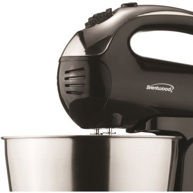 Brentwood® 5-Speed + Turbo Electric Stand Mixer with Bowl (Black)