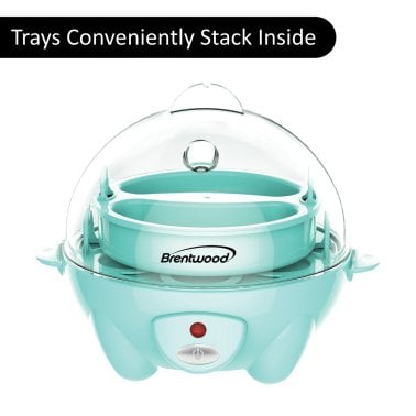 Brentwood® Electric Egg Cooker with Auto Shutoff (Blue)