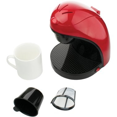 Brentwood® Single-Serve Drip Coffee Maker with Ceramic Mug (Red)