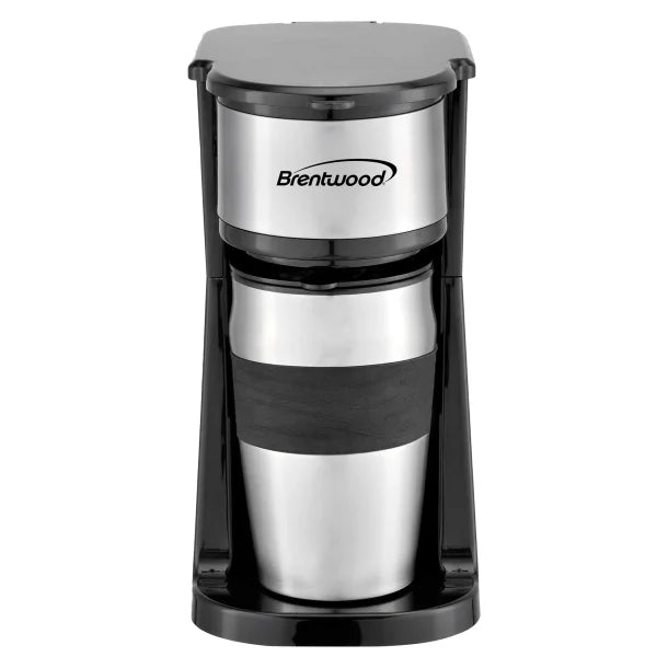 Brentwood® 700-Watt Portable Single-Serve Coffee Maker with 14-Oz. Travel Mug