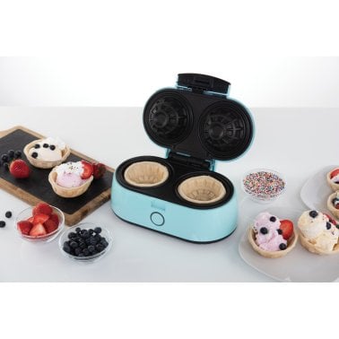 Brentwood® Just For Fun 2-Waffle Electric Waffle Bowl Maker, Blue