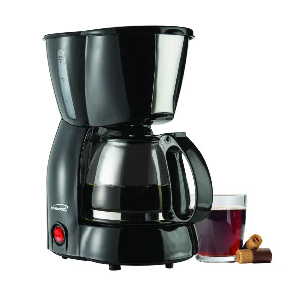 Brentwood® 650-Watt 4-Cup Coffee Maker (Black)