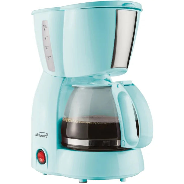 Brentwood® 650-Watt 4-Cup Coffee Maker (Blue)