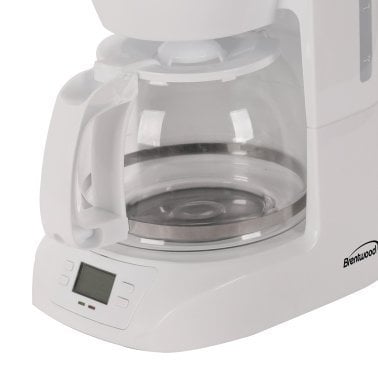 Brentwood® 10-Cup Digital Coffee Maker (White)