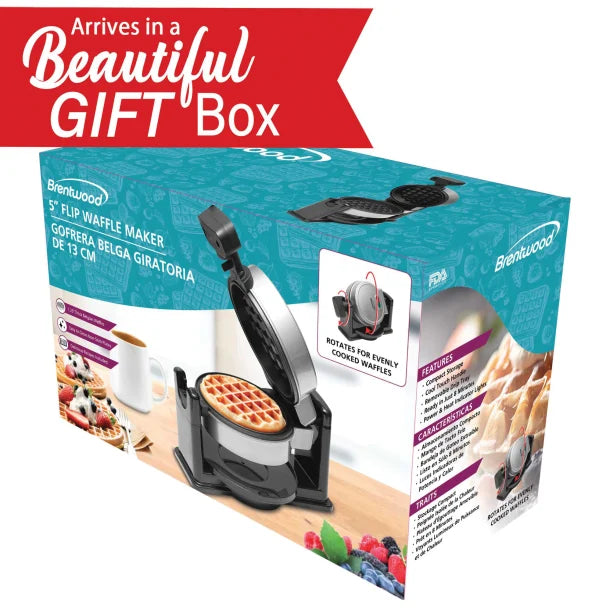 Brentwood® TS-231S Electric Belgian Waffle Maker, Silver