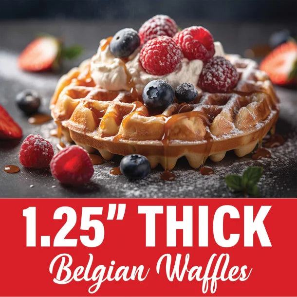 Brentwood® TS-231S Electric Belgian Waffle Maker, Silver