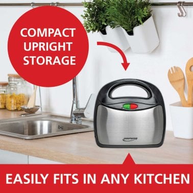 Brentwood® Nonstick Compact Dual Sandwich Maker (Black)