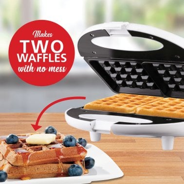 Brentwood® Nonstick Dual Waffle Maker (White)