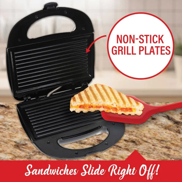 Brentwood® Nonstick Panini Press & Sandwich Maker (Black)