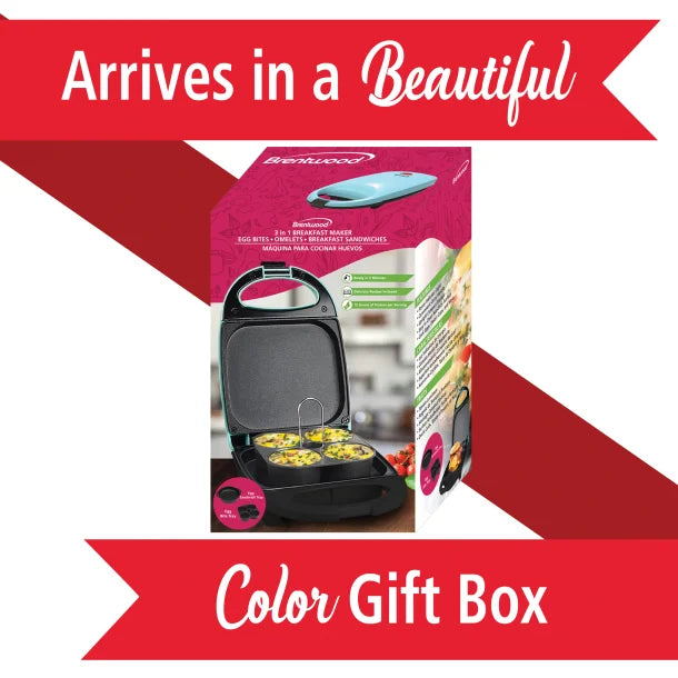 Brentwood® 530-Watt Mini Sous Vide-Style Egg Bite Maker (Blue)