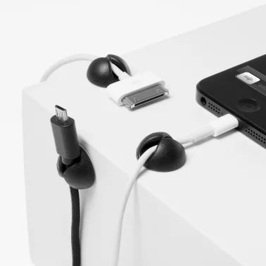 Bluelounge® CableDrop® Mini Multipurpose Cable Clips, 9 Count (Black)