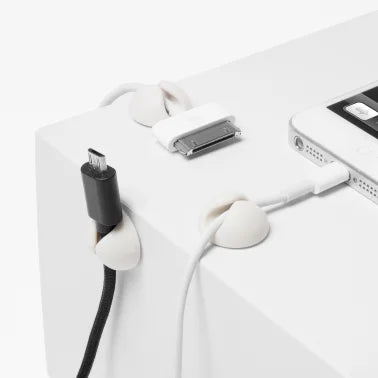 Bluelounge® CableDrop® Mini Multipurpose Cable Clips, 9 Count (White)