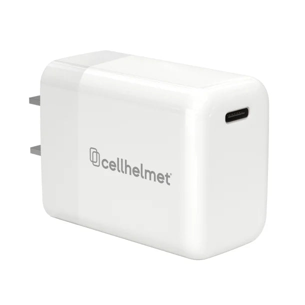 cellhelmet® 30-Watt Single USB-C® Power Delivery Wall Charger, White