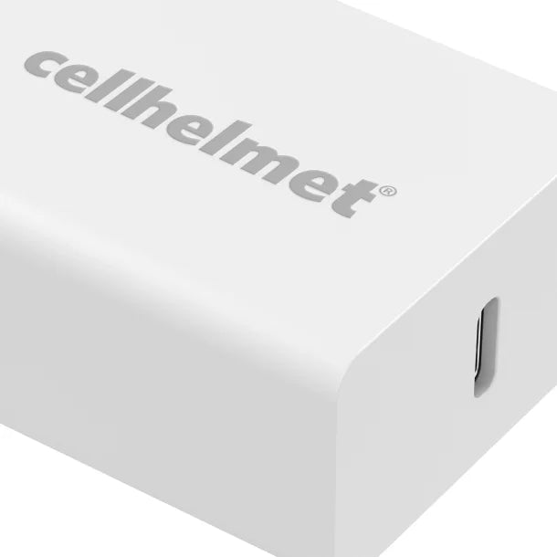 cellhelmet® 20-Watt Single USB-C® Power Delivery Wall Charger, White
