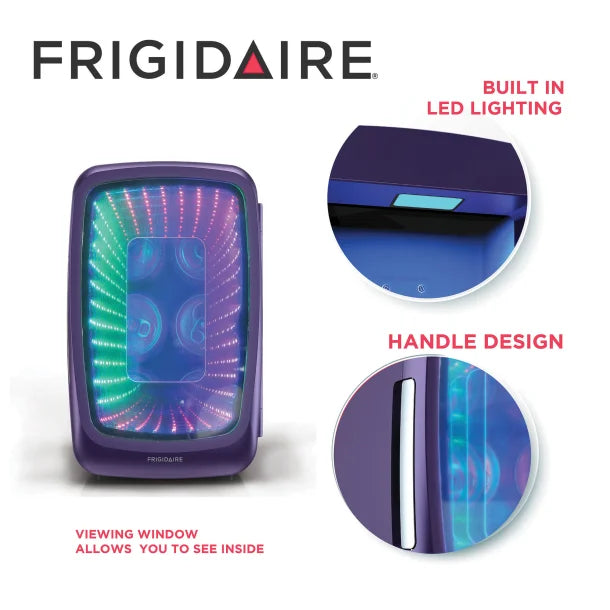 Frigidaire® 6-Can Retro Gaming Light-up Portable Beverage Mini Fridge, EFMIS179 (Purplehaze)