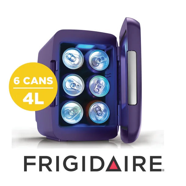 Frigidaire® 6-Can Retro Gaming Light-up Portable Beverage Mini Fridge, EFMIS179 (Purplehaze)