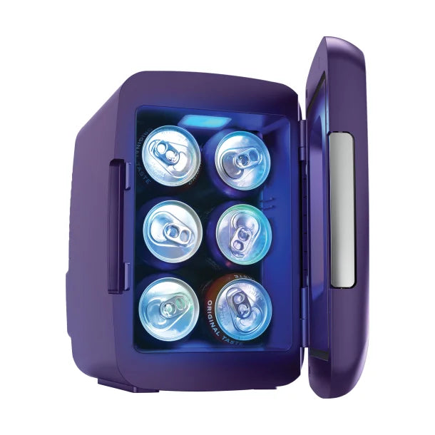 Frigidaire® 6-Can Retro Gaming Light-up Portable Beverage Mini Fridge, EFMIS179 (Purplehaze)