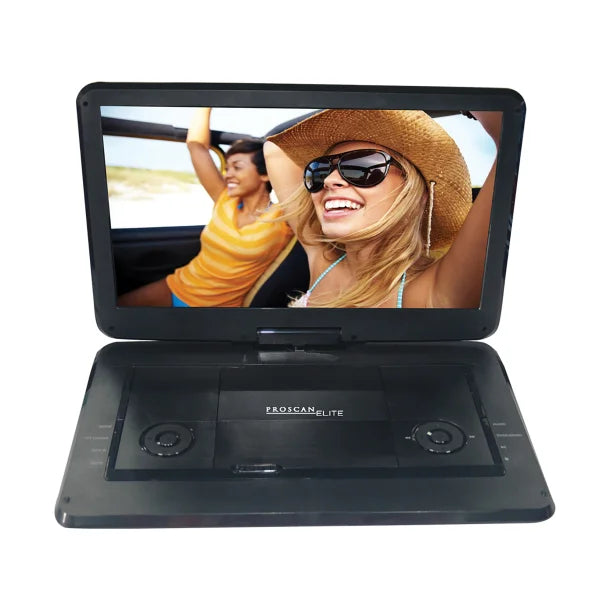 Proscan® Elite 15.6-In. Portable DVD Player with Swivel Screen and Earbuds, PEDVD1566, Black