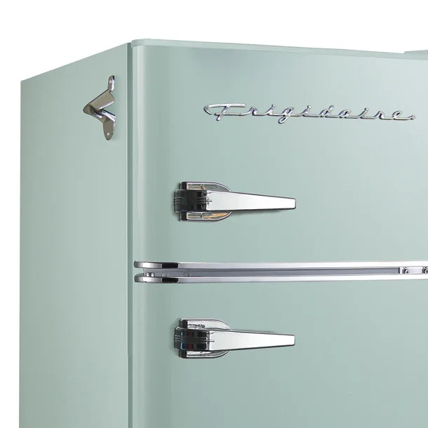 Frigidaire® 3.2-Cu Ft. 2-Door Retro Compact Bar Fridge with Freezer and Side Bottle Opener, EFR840 (Mint)