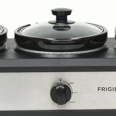 Frigidaire® 420-Watt Triple Slow Cooker and Buffet Server with Three 2.5-Quart Ceramic Pots