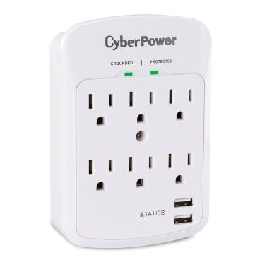 CyberPower® P600WU Professional Surge-Protector Wall Tap with 2 USB Ports