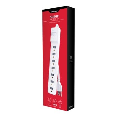 CyberPower® Essential Series B704 7-Outlet Power Strip Surge Protector