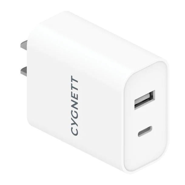 Cygnett® PowerPlus 38-Watt Dual Port Wall Charger