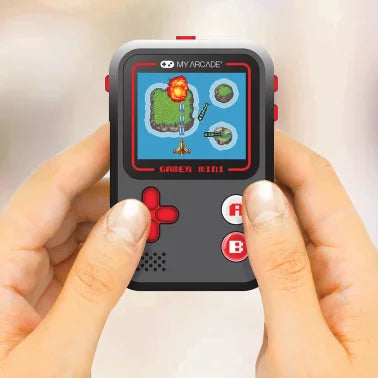 My Arcade® Gamer Mini Classic 160-in-1 Handheld Game System (Black/Red)