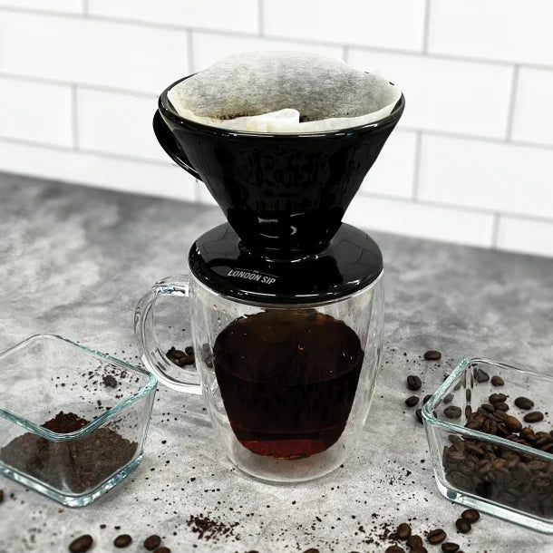 The London Sip® Ceramic Coffee Dripper, Black (1 to 4 Cup)