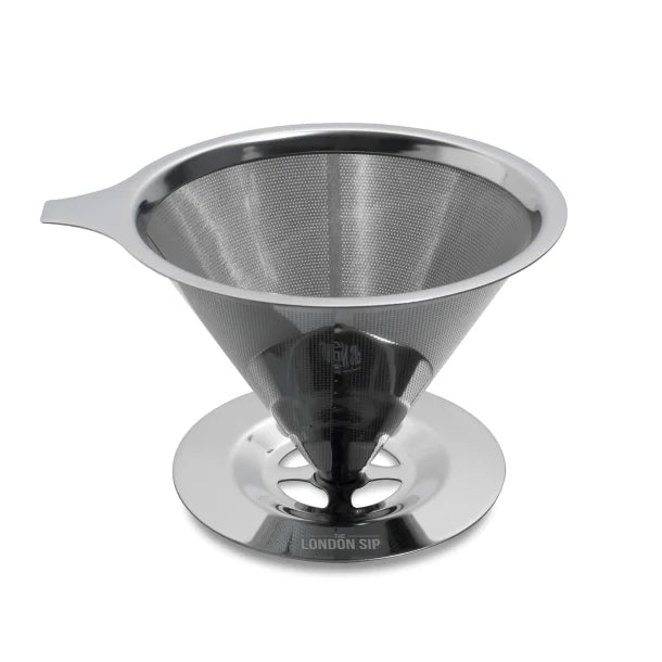 The London Sip® Stainless Steel Coffee Dripper, 1 to 4 Cups