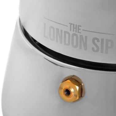 The London Sip® 10-Cup Stainless Steel Stovetop Espresso Maker, Matte Black