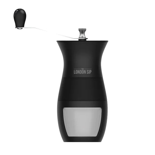 The London Sip® Manual Glass and Ceramic Burr Coffee Grinder