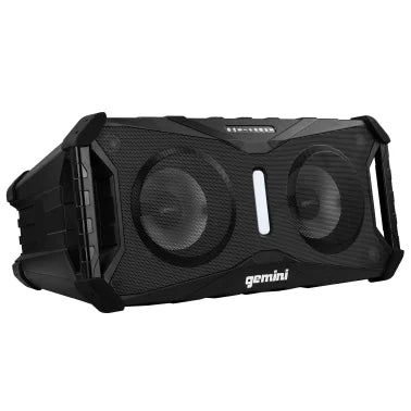 Gemini® Soundsplash Portable Waterproof Floating Bluetooth® True Wireless Dual-Woofer Party System with Lights, Black, SOSP-8