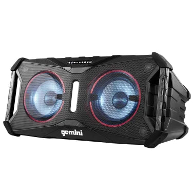 Gemini® Soundsplash Portable Waterproof Floating Bluetooth® True Wireless Dual-Woofer Party System with Lights, Black, SOSP-8