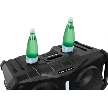 Gemini® Soundsplash Portable Waterproof Floating Bluetooth® True Wireless Dual-Woofer Party System with Lights, Black, SOSP-8